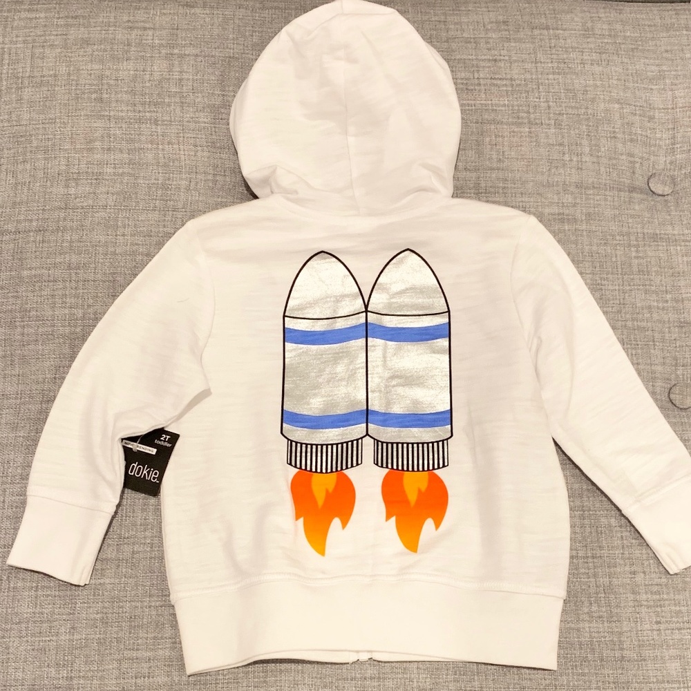 NWT! Okie Dokie SPACE Zip Hoodie Toddler Boys 2T